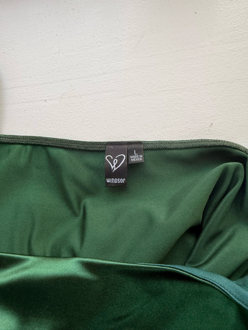 Windsor Forest/Hunter Green Satin Slip Maxi Dress with Side Slit - Mayra Dress - Picture 5 of 7